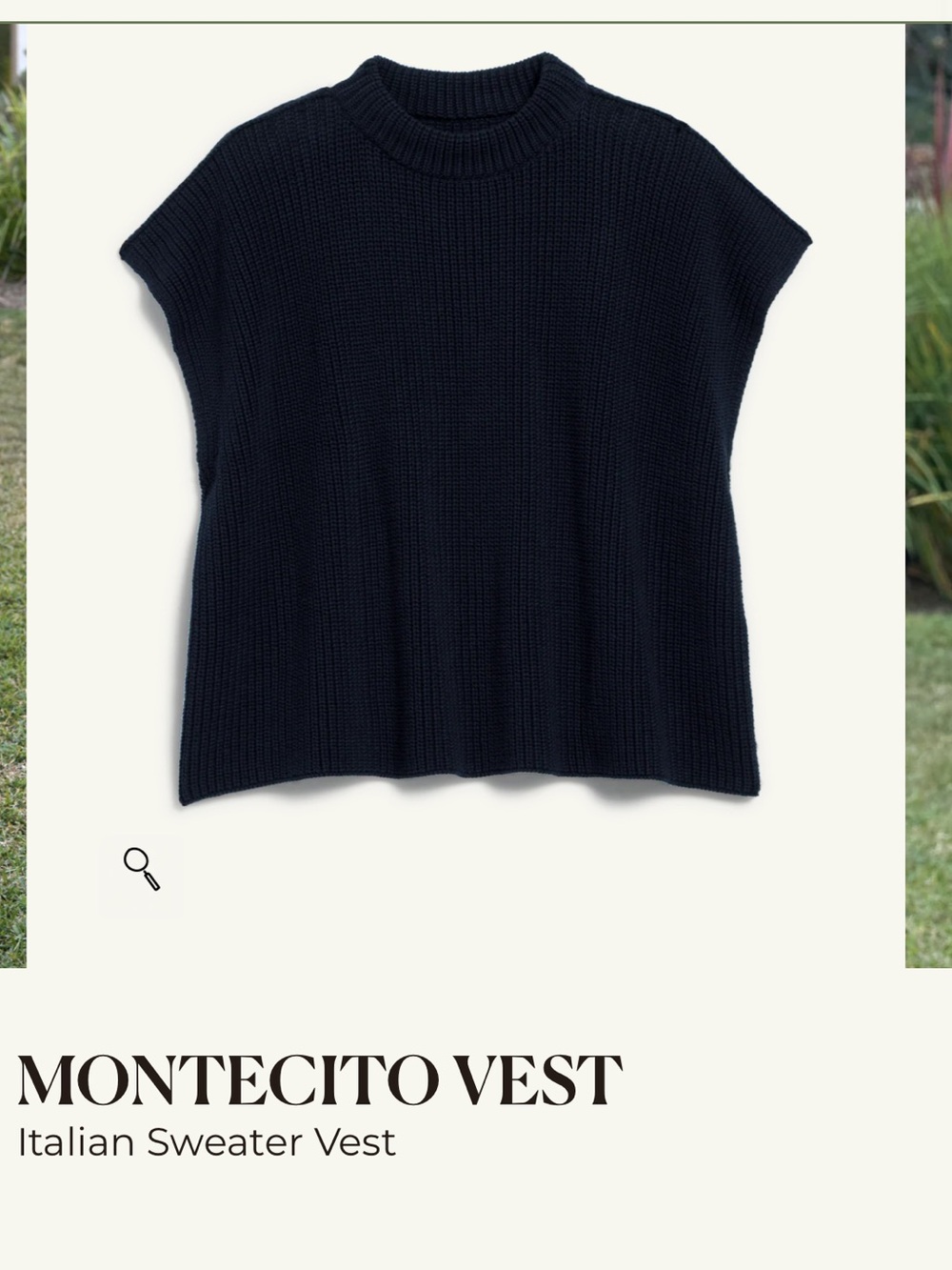 Frank and Eileen Montecito Sweater Vest Marine (Navy) XS